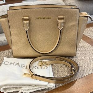 Michael Kors Metallic Gold Satchel